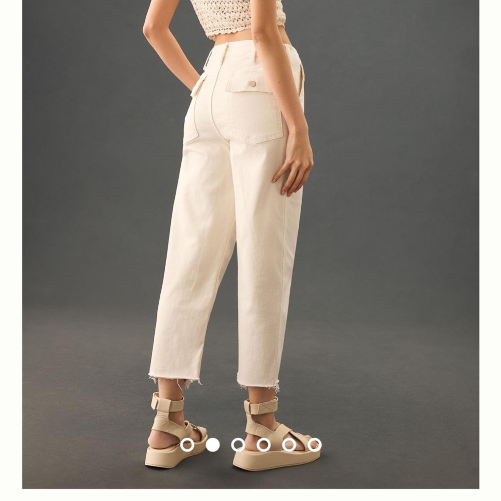 Mother Patch Pocket Ankle Fray
